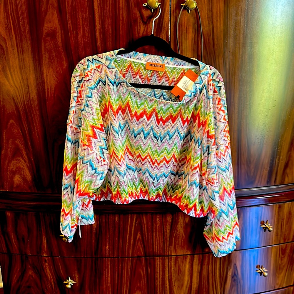 Printed  drawstring top ! Brand new with tags!